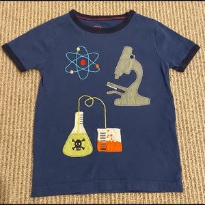 Mini Boden 2/3 science appliqué shirt